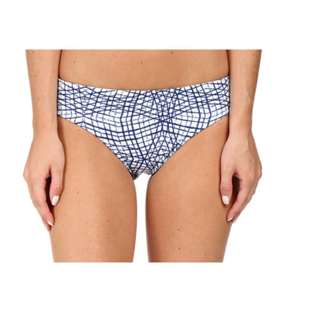 NWT Nautica Broadway Mix Reversible Retro Bikini Bottom Navy White XS